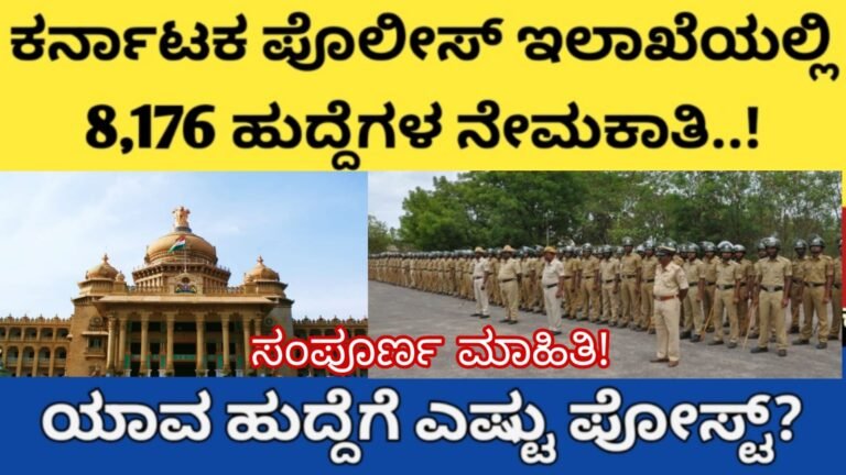 Karnataka Police Recruitment 8176 Posts