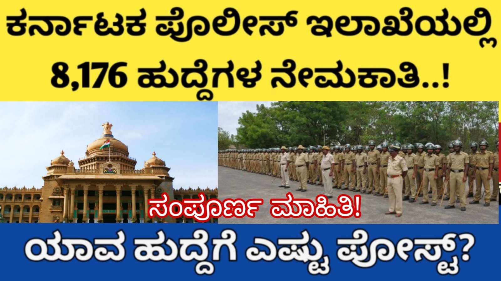 Karnataka Police Recruitment 8176 Posts